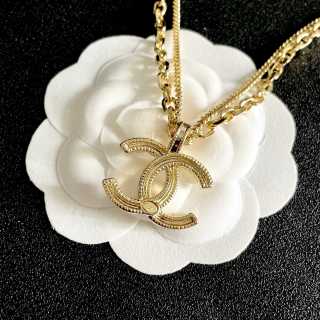 Chanel Layered Signature CC Pendant Necklace