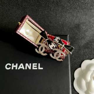 Chanel Elegant Bow CC Drop Stud Earrings