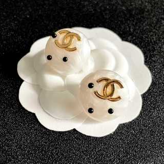Chanel Color Pop Round Enamel Earrings