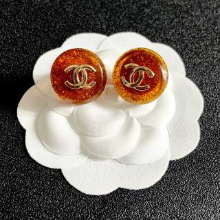 Chanel Colorful Enamel Disc Stud Earrings