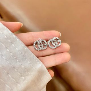 Gucci GG Pavé Crystal Mini Stud Earrings