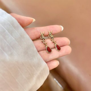 YSL Jardin Éclat Gemstone Drop Earrings