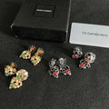 YSL Jardin Éclat Floral Crystal Earrings
