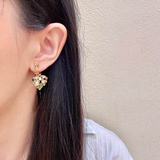 YSL Jardin Éclat Floral Crystal Earrings