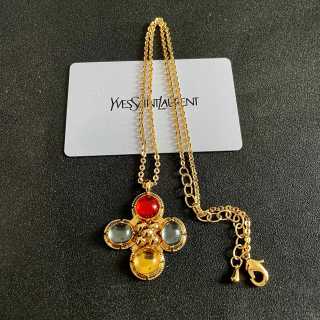 YSL Lumière Gemstone Medallion Necklace