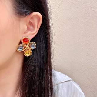 YSL Lumière Gemstone Cluster Earrings