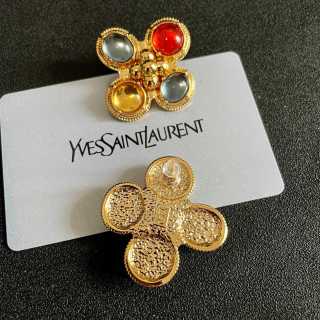 YSL Lumière Gemstone Cluster Earrings