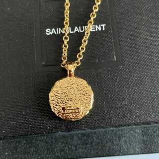 YSL Monogram Medallion Chain Necklace