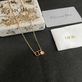 Dior Livia CD Floral Link Pendant Necklace