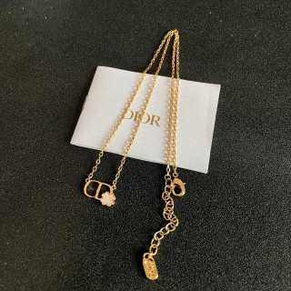 Dior Livia CD Floral Link Pendant Necklace