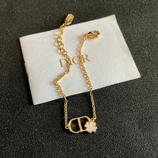 Dior Livia CD Floral Link Chain Bracelet