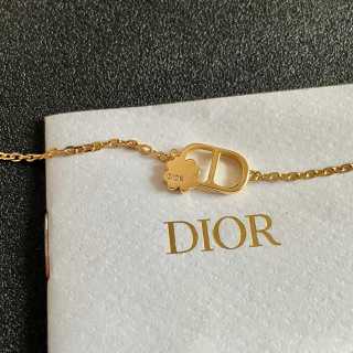 Dior Livia CD Floral Link Chain Bracelet