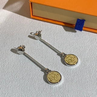 Louis Vuitton Heritage Medallion Drop Stud Earrings
