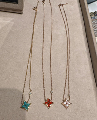 Louis Vuitton Blossom Star Enamel Pendant Necklace