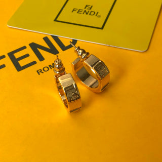 Fendi Valora FF Sculptural Hoop Earrings