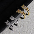 YSL Crystal Cassandre Butterfly Stud Earrings