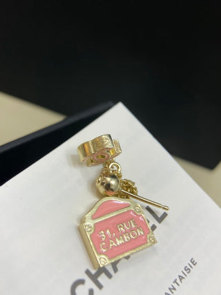 CHANEL Bellissa Mini Bag Charm Drop Earrings