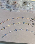 Van Cleef & Arpels Mini 6-Motif Bracelet with Blue Agate and Diamonds