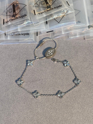 Van Cleef & Arpels Alhambra Mini 6-Motif Bracelet (Guilloché)
