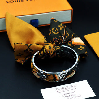 Louis Vuitton Monogram Silk Charm Cuff Bracelet