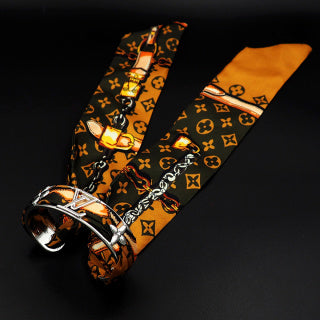 Louis Vuitton Monogram Silk Charm Cuff Bracelet