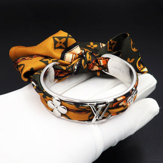 Louis Vuitton Monogram Silk Charm Cuff Bracelet