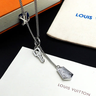 Louis Vuitton Travel Lock Charm Necklace