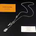 Louis Vuitton Travel Lock Charm Necklace