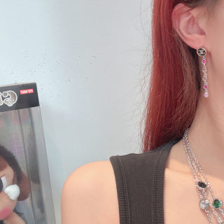 Chanel Crystal Floral Drop Earrings – Elegant Luxury Fashion Jewelry