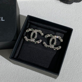 Chanel Crystal CC Logo Earrings – Elegant Luxury Fashion Jewelry