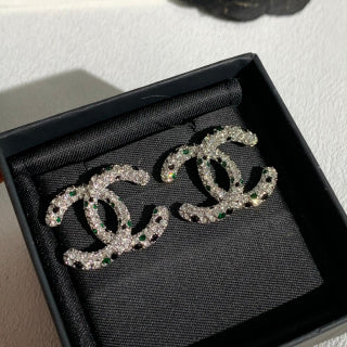 Chanel Crystal CC Logo Earrings – Elegant Luxury Fashion Jewelry