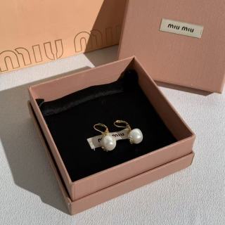 Chanel Organic Pearl Drop Hoop Earrings