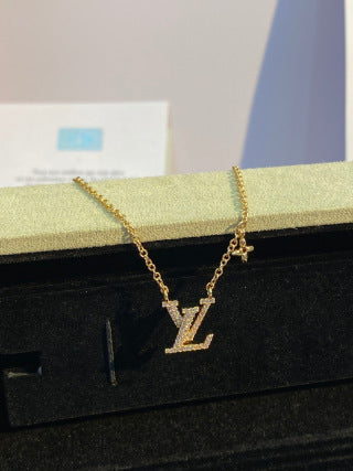 Louis Vuitton Diamond Letter Pendant Necklace