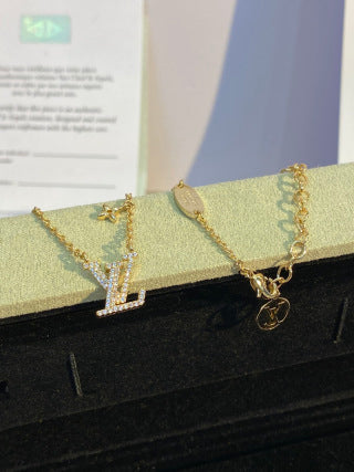 Louis Vuitton Diamond Letter Pendant Necklace