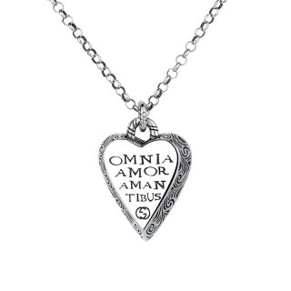 Gucci Engraved Heart Logo Pendant Necklace