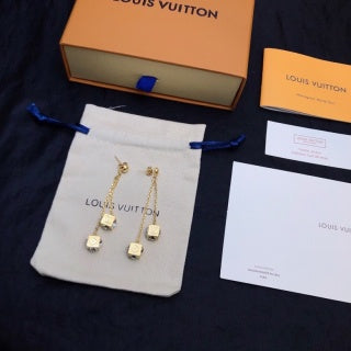 Louis Vuitton Mini Lock Chain Drop Stud Earrings