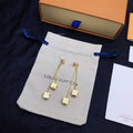 Louis Vuitton Mini Lock Chain Drop Stud Earrings
