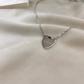 Gucci GG Mini Shield Pendant Silver Chain Necklace