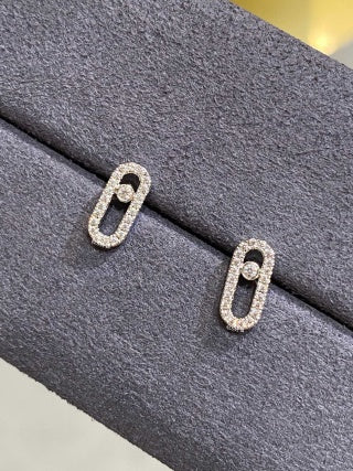 Messika Move Uno Pavé Diamond Stud Earrings