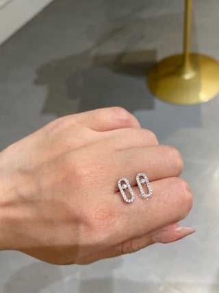 Messika Move Uno Pavé Diamond Stud Earrings