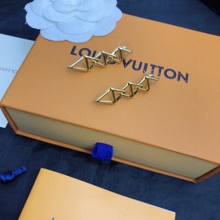 Louis Vuitton Geometric Charm Drop Stud Earrings