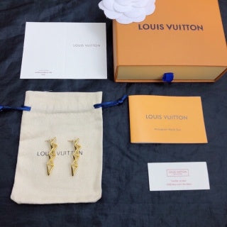 Louis Vuitton Geometric Charm Drop Stud Earrings