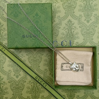 Gucci Interlocking G Lion Head Pendant Necklace