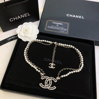 CHANEL Marielle Pearl Emblem Necklace