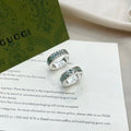 Gucci GG Crystal Stripe Silver Ring