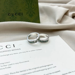 Gucci GG Crystal Stripe Silver Ring