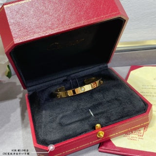 Cartier Wide Open LOVE Bracelet with Single Diamond