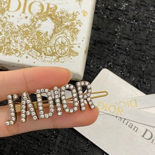 Dior J'Adior Crystal Logo Hair Clip