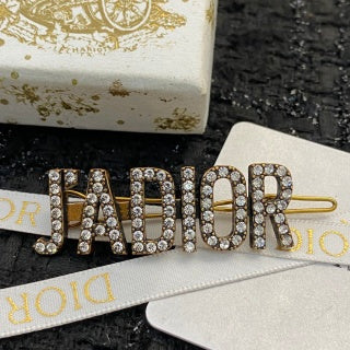 Dior J'Adior Crystal Logo Hair Clip