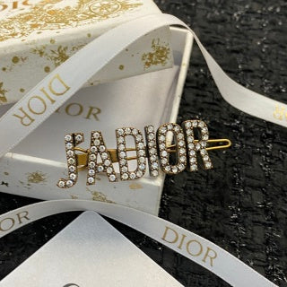 Dior J'Adior Crystal Logo Hair Clip